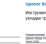 Uponor Siccus 14 PS нарезчик канавок характеристики